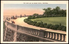 Mount Royal Lookout Montreal Vintage Postcard Scenic Canada View picture
