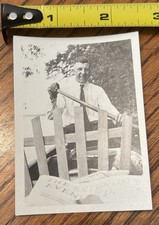 Early Photo 1920s Man In Boat With Saturday Evening Post Enjoying The Weekend picture
