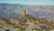 East Rim Drive Desert View at the Grand Canyon Arizona Chrome Vintage Post Card picture