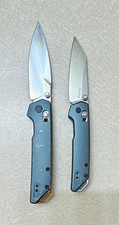 ⭐️ 2Used Kershaw Iridium 2038/2051 Pocketknives SS Tanto Drop Blade CrossBar EDC picture