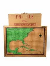 Vtg 1979 Ghent Manufacturing Cork Push-pin Hurricane Tracking Map - IN BOX picture