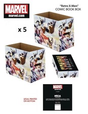 Marvel Comics Retro X-men Short Comic Storage Box- 5 Pack Bundle CASE  picture