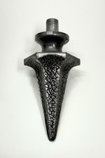 Vintage Mid Century Witches Hat Light Lamp Cast Metal Finial Part Black Silver picture
