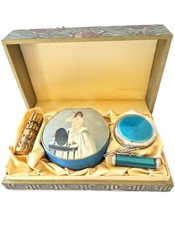Vintage Deauville Perfume Powder Compact Vanity   Box Set Richard Hudnut picture