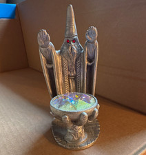 Spoontiques Pewter Wizard Figurine Statue w/ Iridescent Crystal Bowl HMR1511 picture