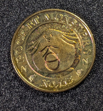Vintage Chansey Pokemon Banpresto Gold Metal Coin 1997 picture