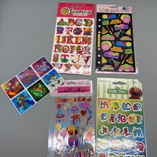 Vintage early 2000s Sticker lot SandyLion Sesame Street Highlights Stickopotamus picture