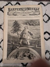 Harper’s Weekly January 2, 1869 – Santa Claus Cover, Winslow Homer Christmas  picture