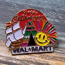 Walmart Employee Pin - Smiley Happy Thanksgiving Holiday picture
