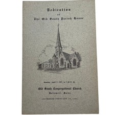 1957 Old South Congregational Church Dedication Program Hallowell Maine picture