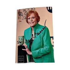 Carol Burnett Signed Autograph 4x6 Screen Actors Guild Photo Comedian/Actress picture