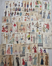 60 Vtg 40's-70's Sewing Pattern Lot Vogue DuBarry Advance Simplicity McCalls picture
