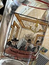vintage hand painted bar scene whiskey bottle picture
