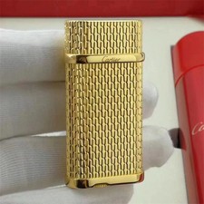 Smoking Lighter Cartier Classic Luxury Lighter Gas Lighter With Stones Box #V picture