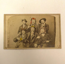 C. Sweets hand tinted sepia cabinet card photo men portrait Cincinnati OH picture