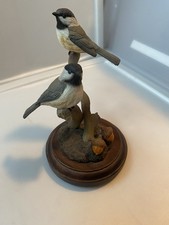 Wild Wings Collection Black Capped Chickadee Pair Figurine picture