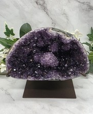 Large Uruguay Amethyst Cluster on Stand Deep Purple Druzy 3lb 5oz Stunning Piece picture