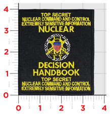 VQ-4 SHADOWS NUCLEAR DECISION HANDBOOK TOP SECRET EMBROIDERED HOOK & LOOP  PATCH picture