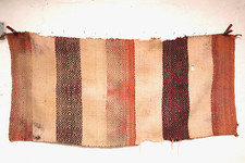 Antique BANDED Wearing Blanket Rug Hopi / Zuni 63x28 Vintage Weaving Not Navajo picture