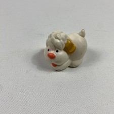 Vintage 1980s White Puppy Dog Figurine Strawberry Shortcake Japan AGC picture