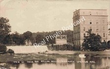 RPPC Mammoth Spring Fulton County Arkansas Falls & Roller Mills Photo Postcard picture