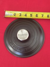 Vintage LE CREUSET #18 Black Enamel Cast Iron LID ONLY France 1.5 Qt picture
