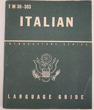 Vintage WWII TM 30-303 Italian Language Guide 1943 U.S. Army War Dept June 2 picture