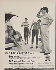 1952 Print Ad LEE Riders Jeans & Matched Shirts & Pants H.D. Lee Made in USA picture
