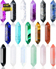 17Pcs Healing Crystals Stones Sets, Hexagonal Bullet Shaped Reiki Meditation Gem picture
