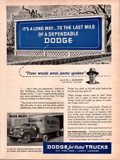 VINTAGE 1944 DODGE JOB RATED TRUCKS PRINT AD picture