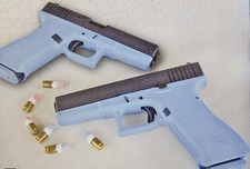 Glock Pistol Gun Picture Sheet Vintage Firearm Article Original History Info picture