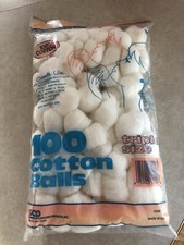 Sentinel 100 Count Jumbo Cotton Balls Vintage 1980s - 90s Sealed New picture