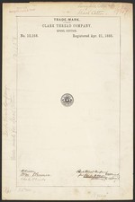 Photo:Clark Thread Company O.N.T Spool Cotton Trademark 1885 picture