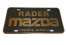 1980s Rader Mazda Augusta, Georgia License Plate Dealer Tag picture