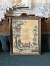 Antique 1920’s Poem Picture Bless This House 8x10 READ picture