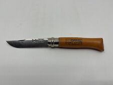 USED Opinel No. 08 Carbone Carbon Steel Knife, Wood Handle picture