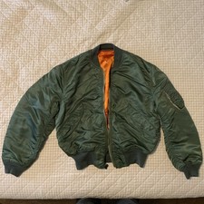 Vtg 1974 Vietnam era Alpha USAF L-2B Flying Jacket Mens L Large Light Zone picture