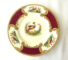 2 Antique Myotts Staffordshire Chelsea Bird Red Bread & Butter Plates 2338 picture