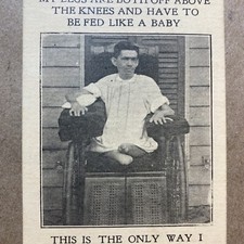 Rare Odd weird , Vintage Picture Card To Benefit Harry T. Petry, Good Luck Card picture