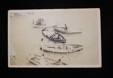 1919 RPPC POSTCARD NATIVES ST. THOMAS ON BOAT SELLING CHORAL & DIVING FOR COINS picture