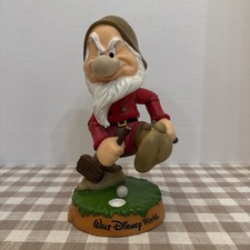 Vintage Snow White Walt Disney World Grumpy Golfer Bobblehead picture