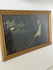 Vintage framed lithograph of Christ on the Mount of Olives 14” X 22” picture