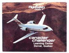 Flight Safety Canadair Challenger Brochure FAA Quebec 3 Page Fold Out Rare Gift picture