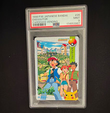  Bandai Pokémon 1998 Carddass  #26 Exeggutor w/ Ash Pikachu PSA 9 total pop 88. picture