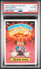 1985 Topps OS1 Garbage Pail Kids Series 1 ADAM BOMB CHECKLIST 8a Matte PSA 6 EX picture