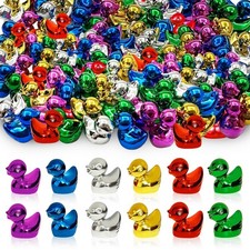 60/120 Pcs Multicolor Metallic Duck Figurines, Mini Glitter Duck Decor for Cr... picture