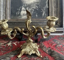 Vintage Candelabra Brass Italy 19th Century French Rococo Style picture