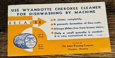 Early Vtg Wyandotte Cherokee Cleaner Wood Barrell Cheyenne Wyoming picture
