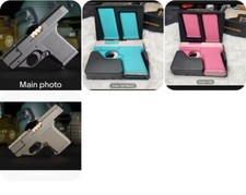 Cool Pistol Style Handgun Firearm Toy Lighter with 3 Cigarette Case Magazine picture