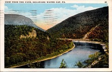 View from the Path Delaware Water Gap PA 1929 Vintage Postcard 5P21-23 picture